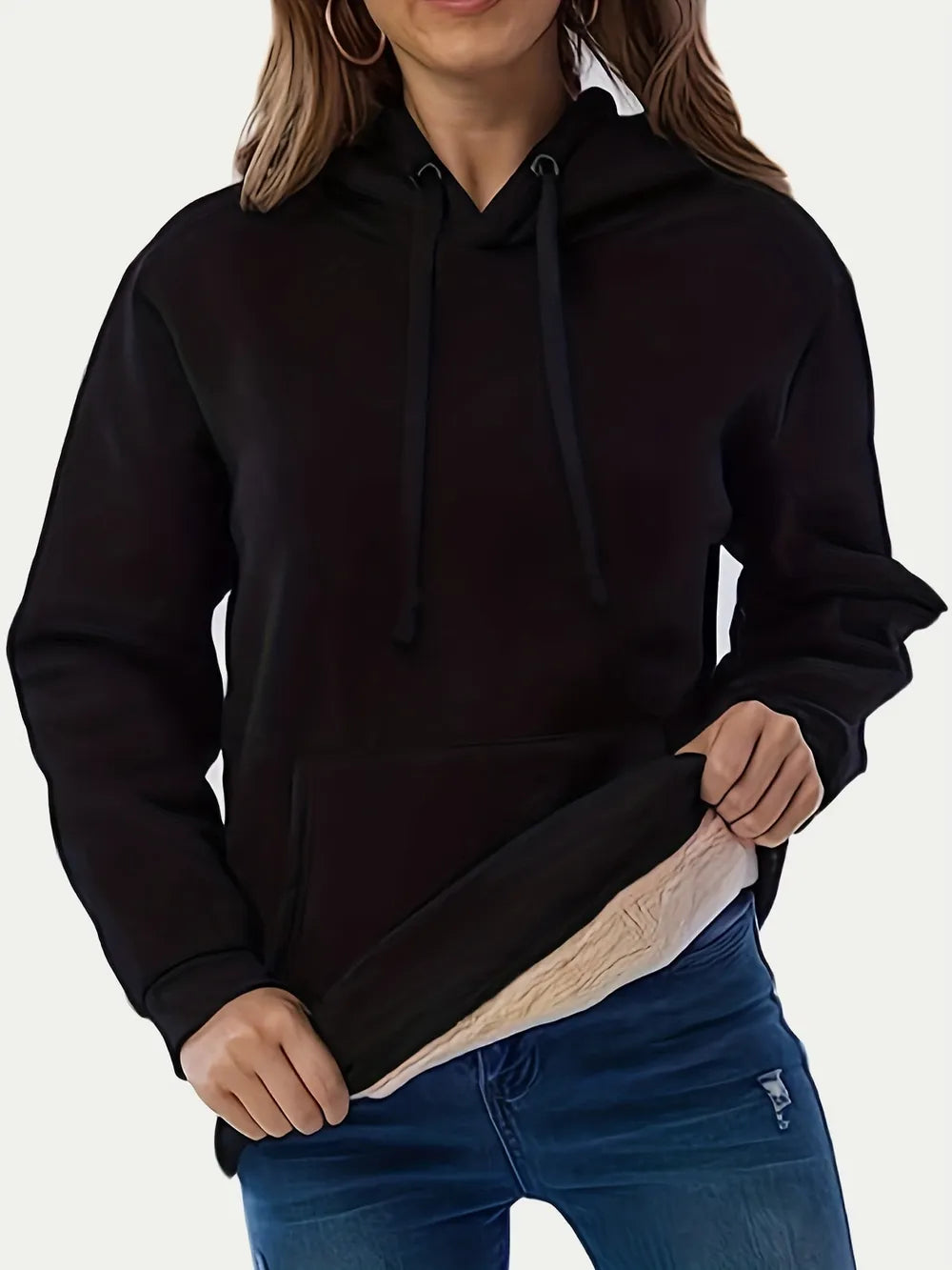 Drawstring Long Sleeve Hoodie