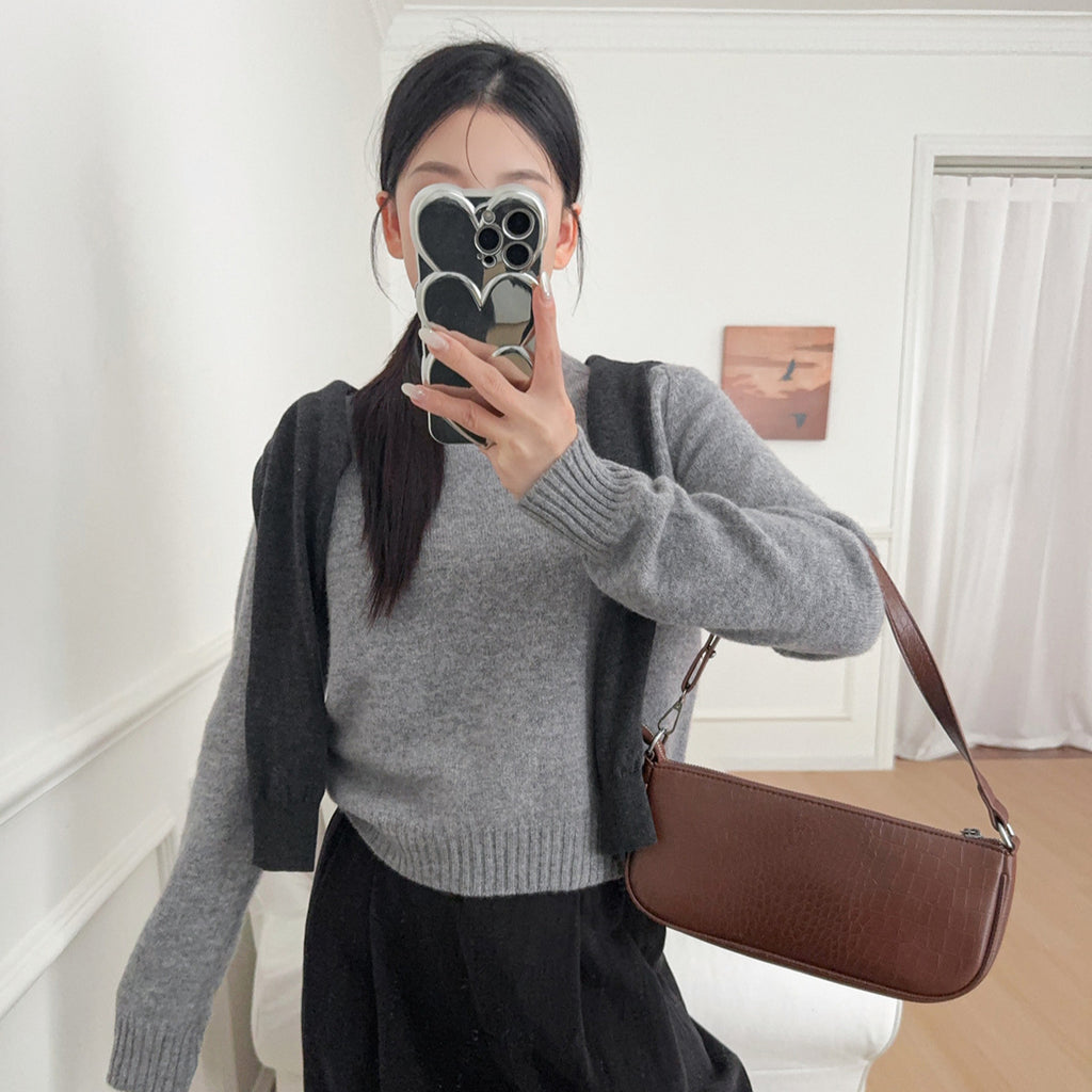 Long Sleeve Wool Pullover Sweater