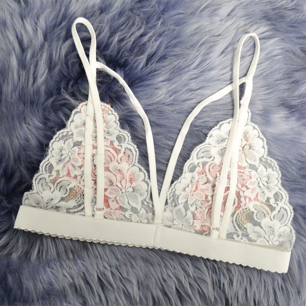 Sexy Embroidered Flowers Lingerie Dress Deep V-neck Bikini Women