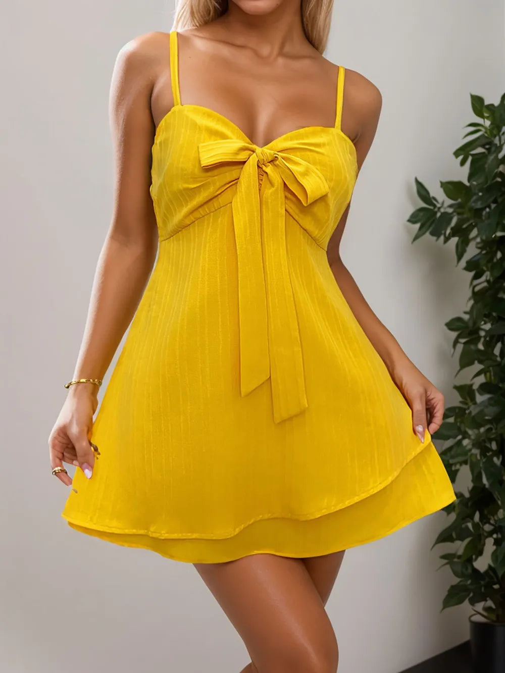 sweetheart neck mini dress
