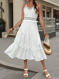 tiered midi dress
