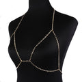 Sexy Crystal body chain women Rhinestone body bra Harness Sparkle Summer Beach Bralette Bikini Chain Body Jewelry