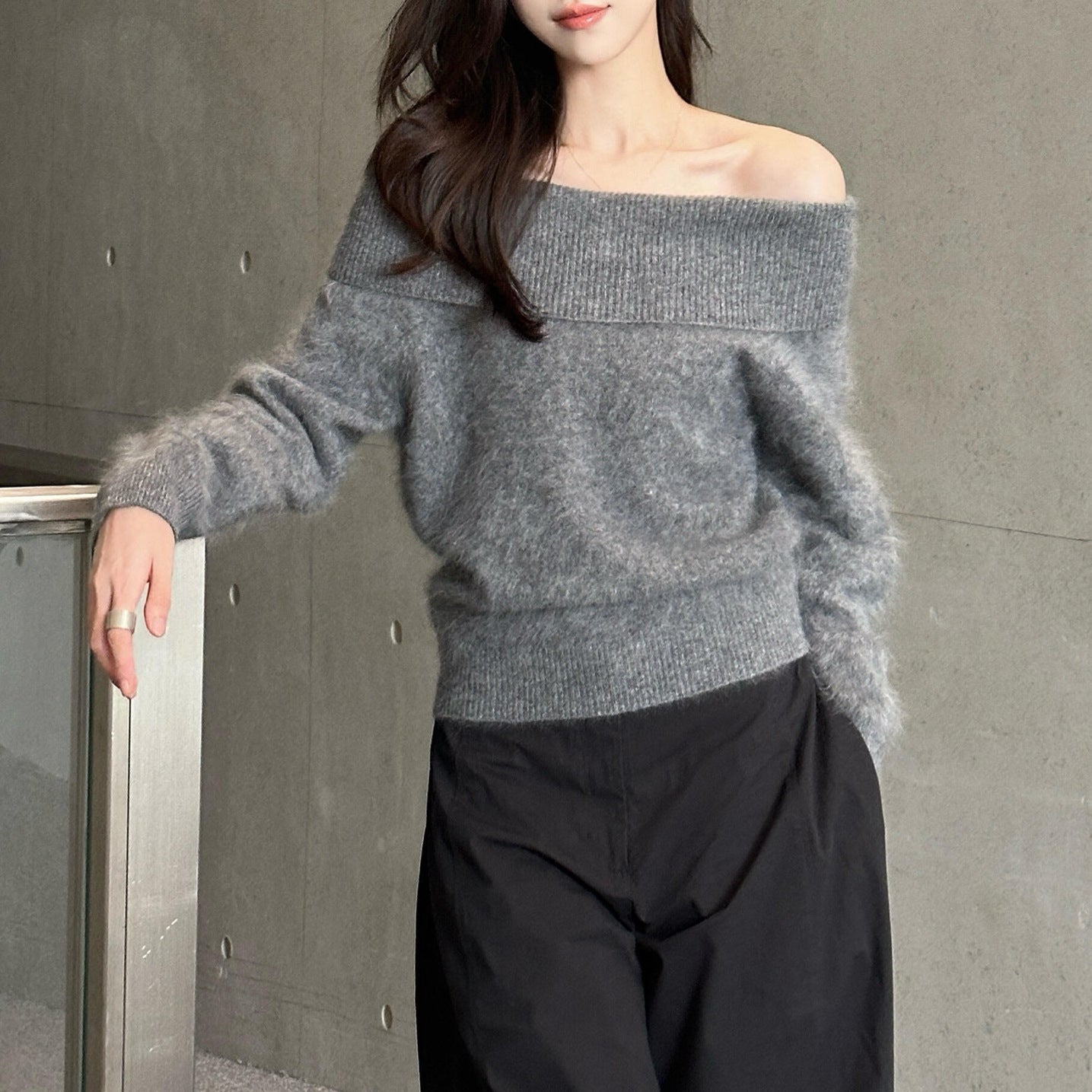 Asymmetrical Wool Pullover