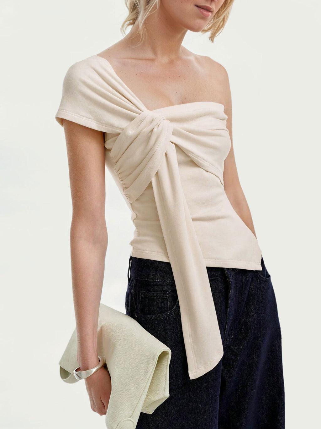 one-shoulder t-shirt