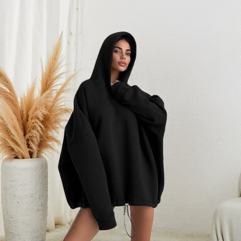 Loose drawstring  hoodie