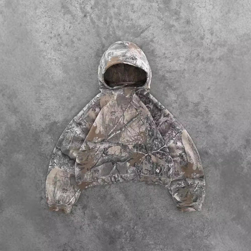 Camouflage Hoodie Fashion Jungle Maple Leaf Branches