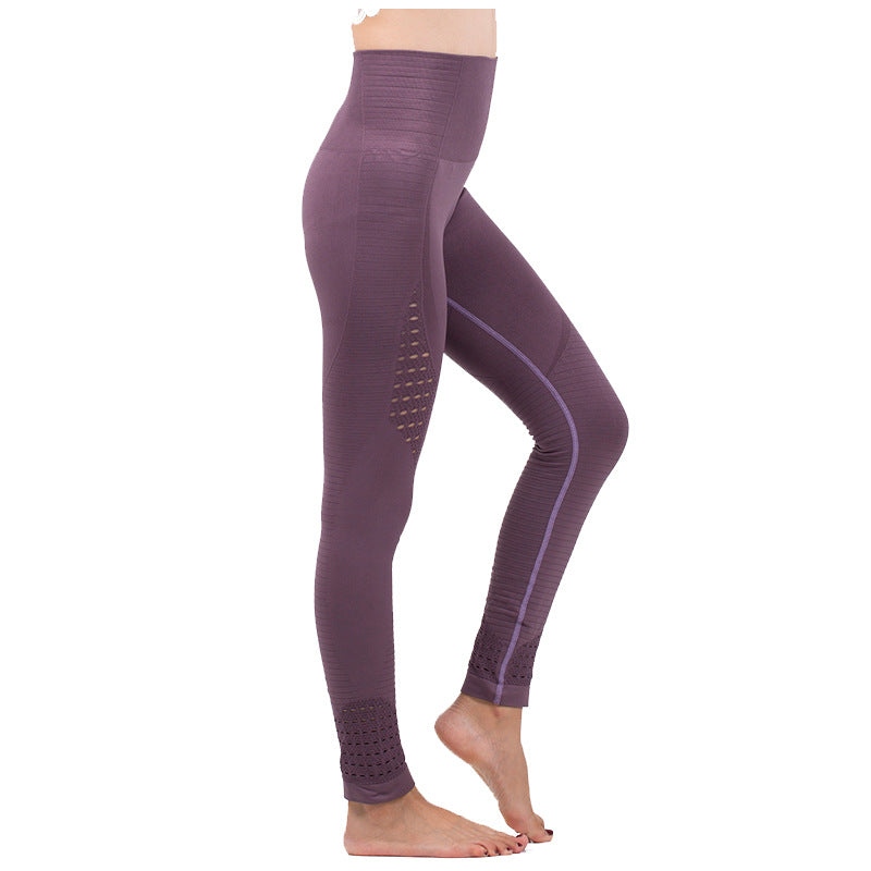 Tight Fitting High Waist Breathable Hollow Buttocks Quick Drying Yoga Pants