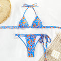 Semi-micro Trianglar floral Strap Bikini