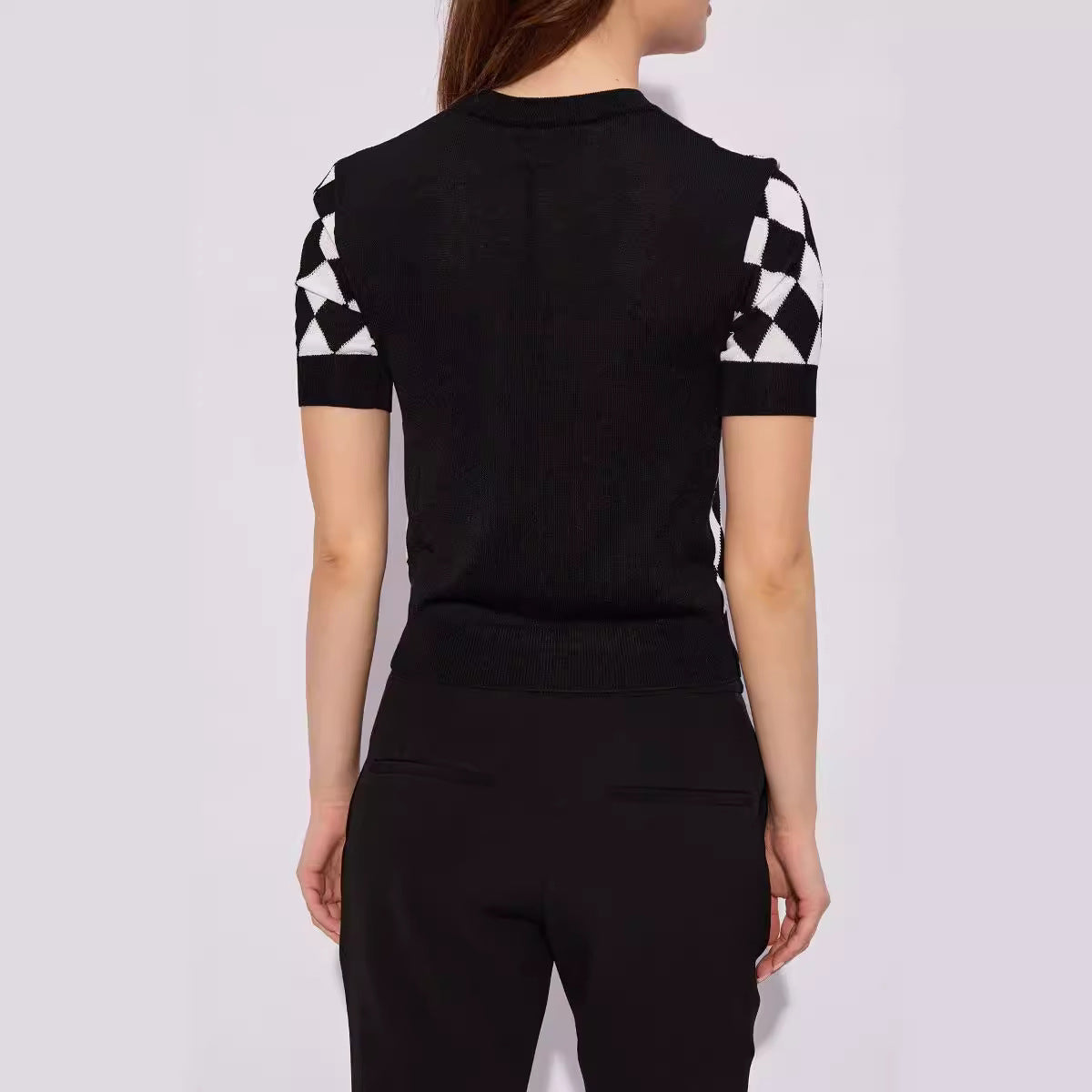 iamond grid age reducing shirt top knitwear