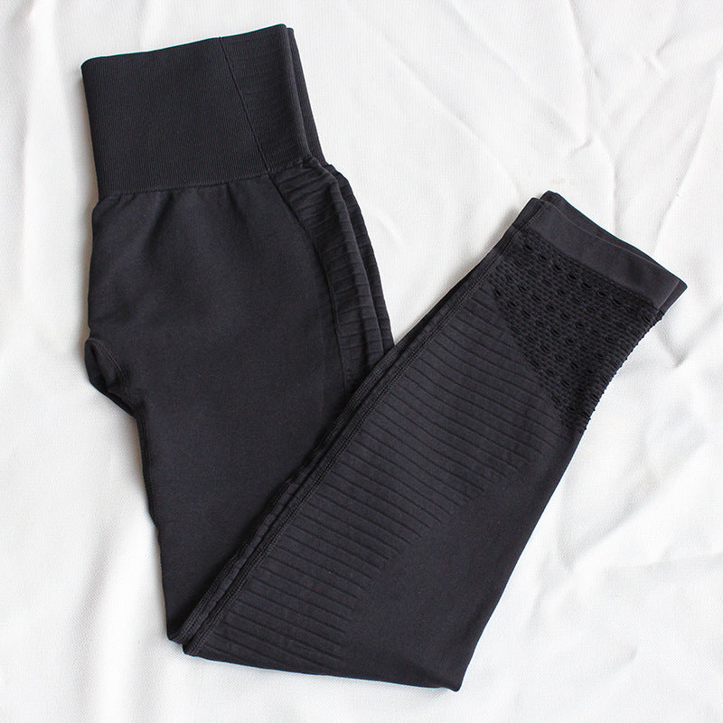 Tight Fitting High Waist Breathable Hollow Buttocks Quick Drying Yoga Pants