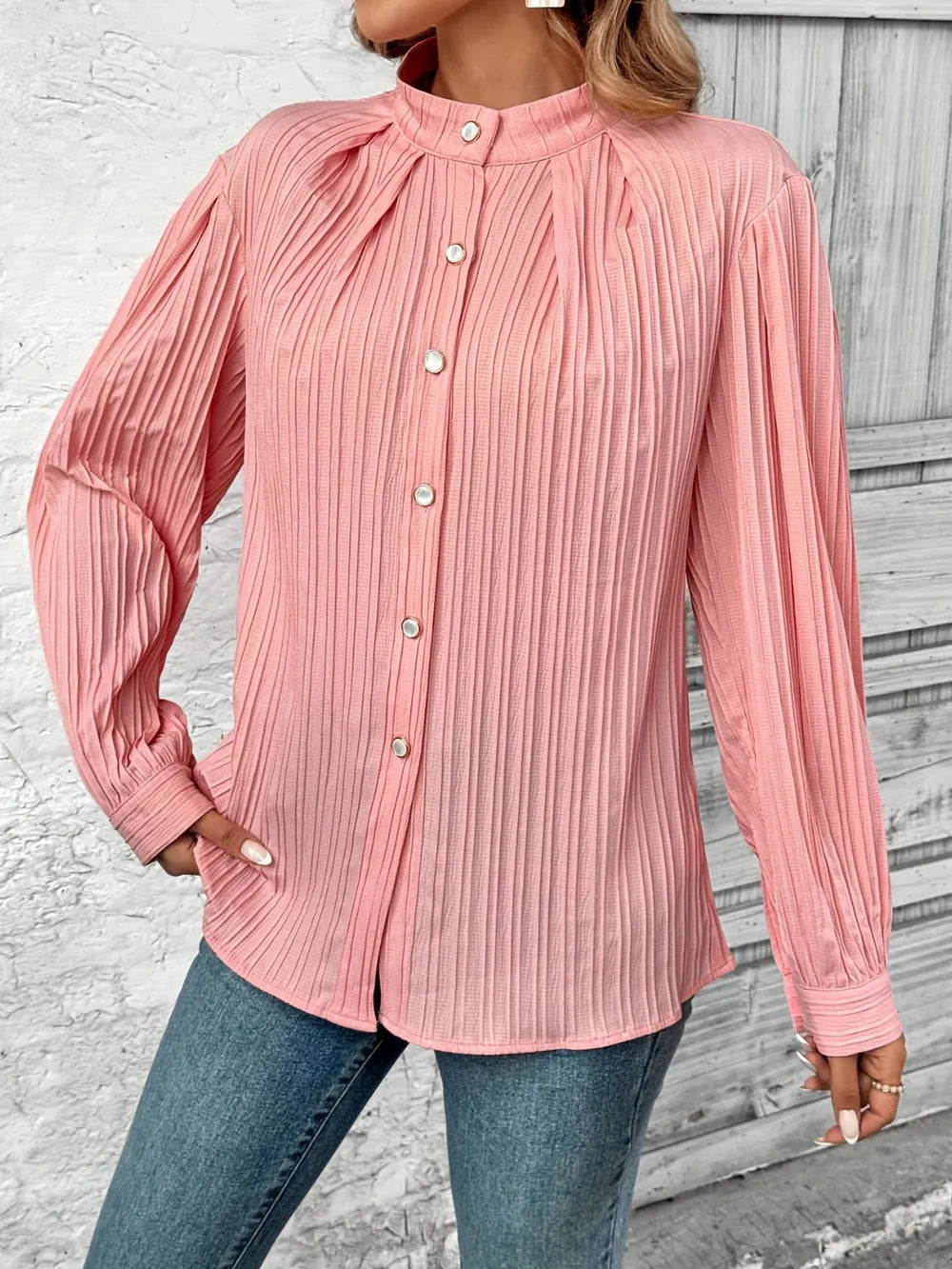 Jacquard Long Sleeve Shirt
