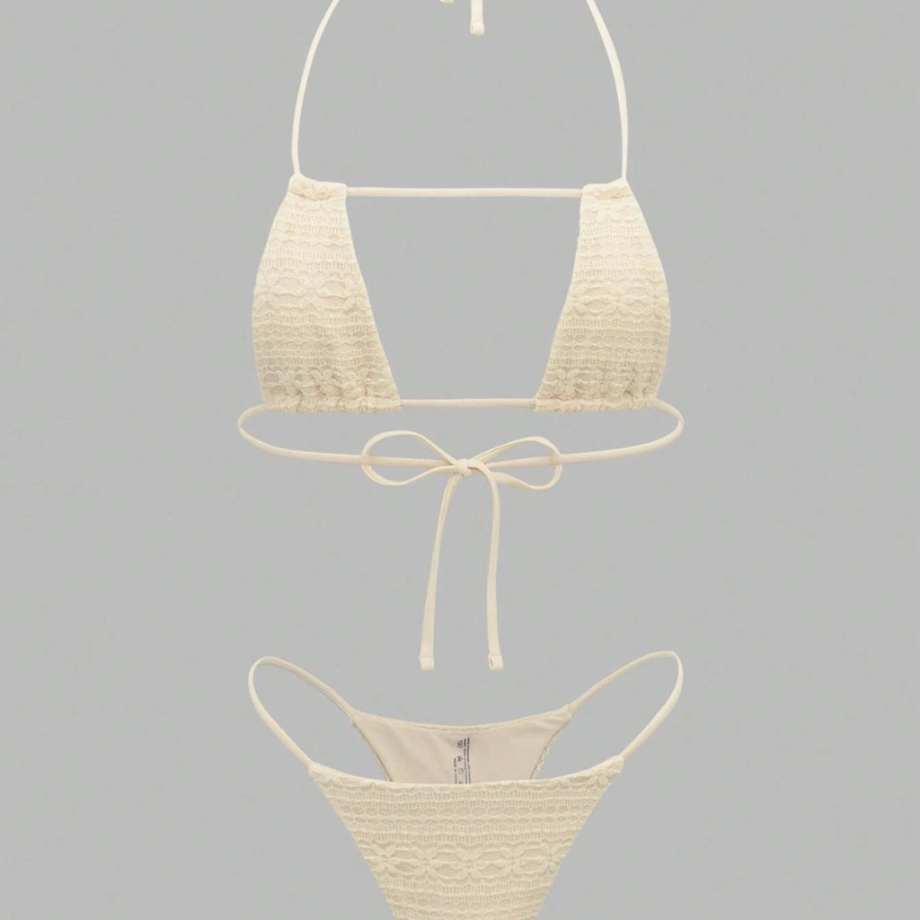 Lace four piece bikini swimsuit for women
