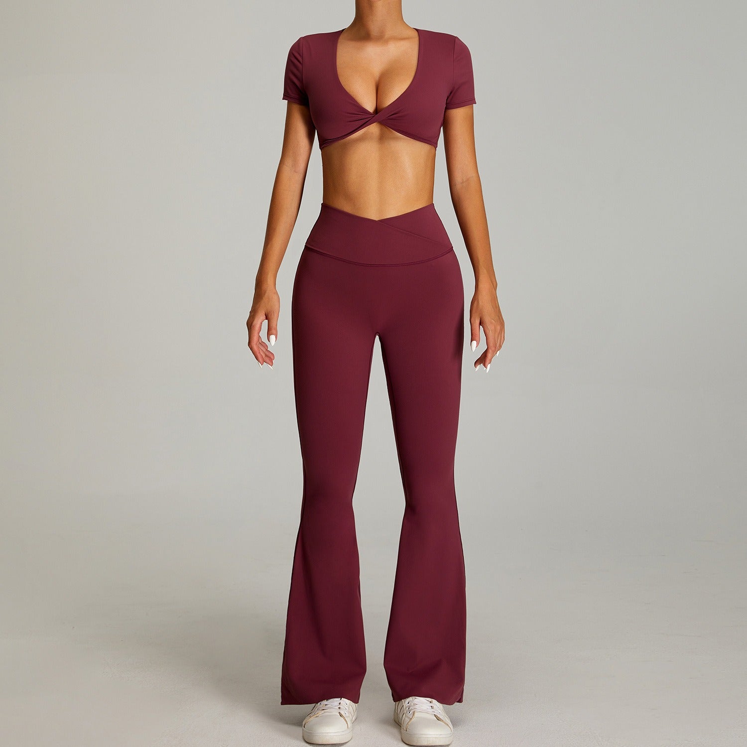 Cross high waist sports suit for women