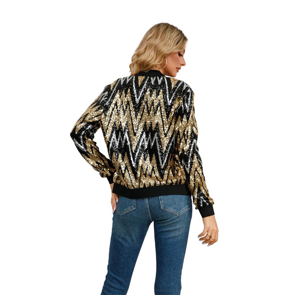 Long sleeved  sequined jacket