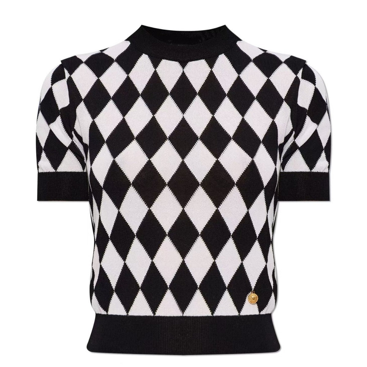 iamond grid age reducing shirt top knitwear