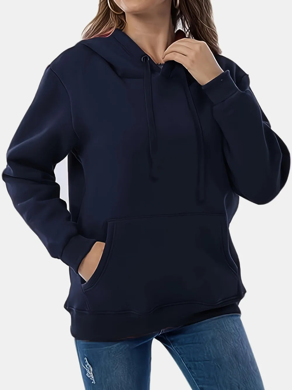 Drawstring Long Sleeve Hoodie